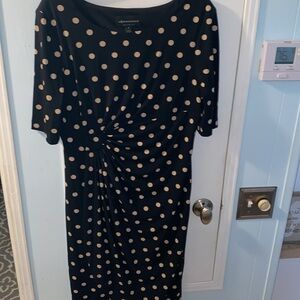 ECU beautiful black with tan polkadots size 14 fake rap dress